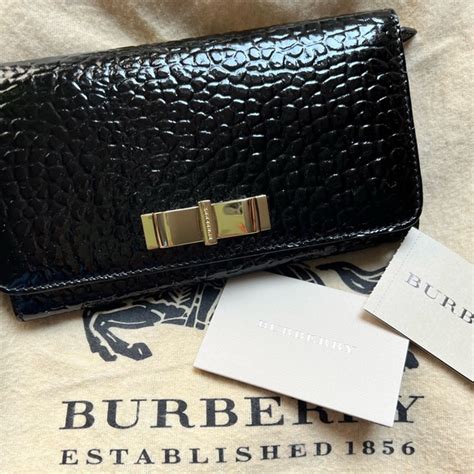 burberry penrose bow wallet|BURBERRY Patent Heritage Grain Penrose Bow Continental .